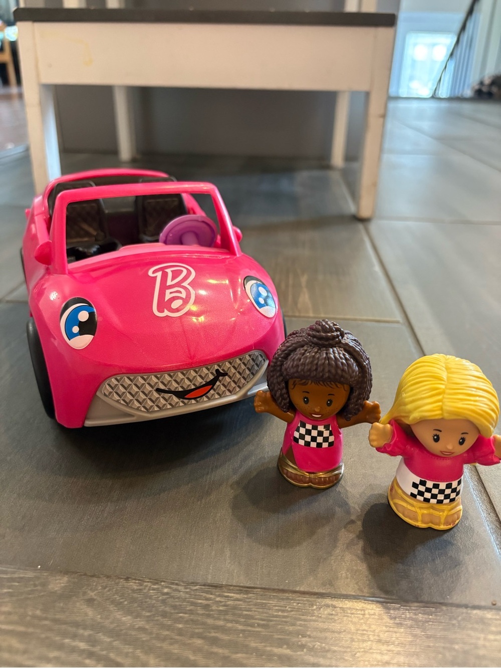 Fisher-Price Little People Barbie Pink Convertible Car